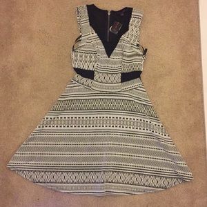 Black & white tribal print dress. Size M.